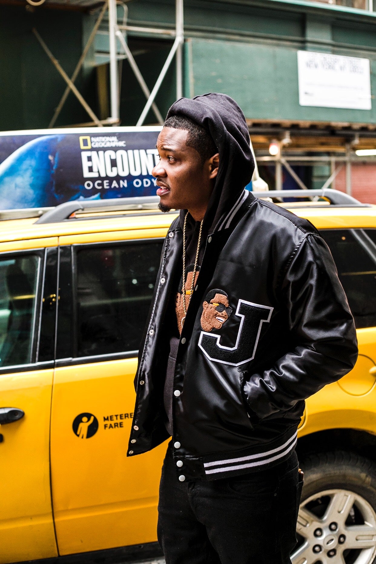 Classic Black Satin Jacket